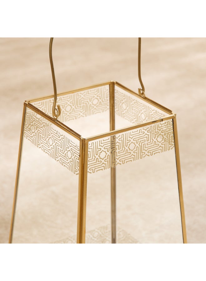 Home Box Skyline Mirage Glass Lantern - 15x15x20 cm - Image 3